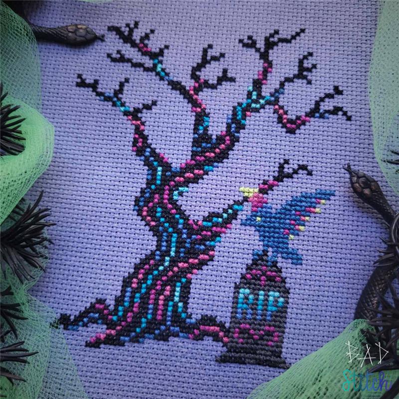 Electric Elegy - Halloween Cross Stitch Pattern