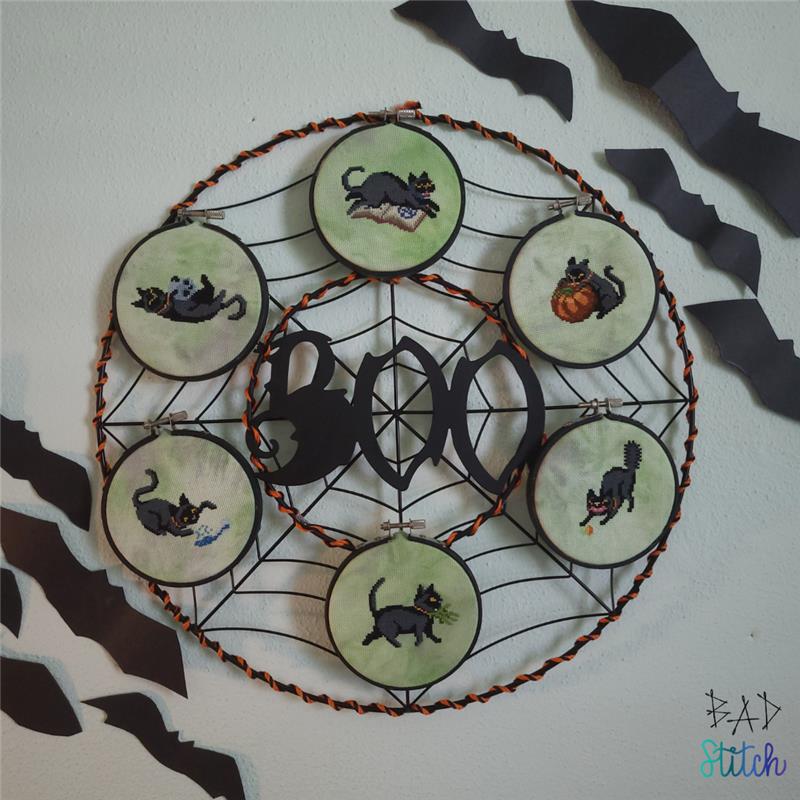 Inappropriate Cats - Halloween Cross Stitch Pattern