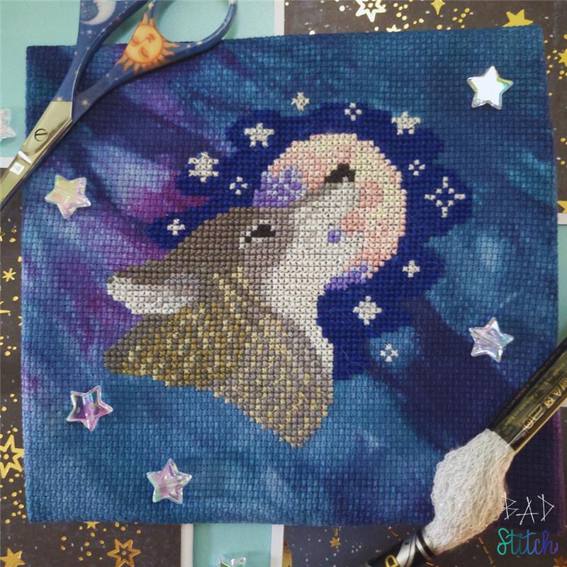 Howling Wolf - Cross Stitch Pattern