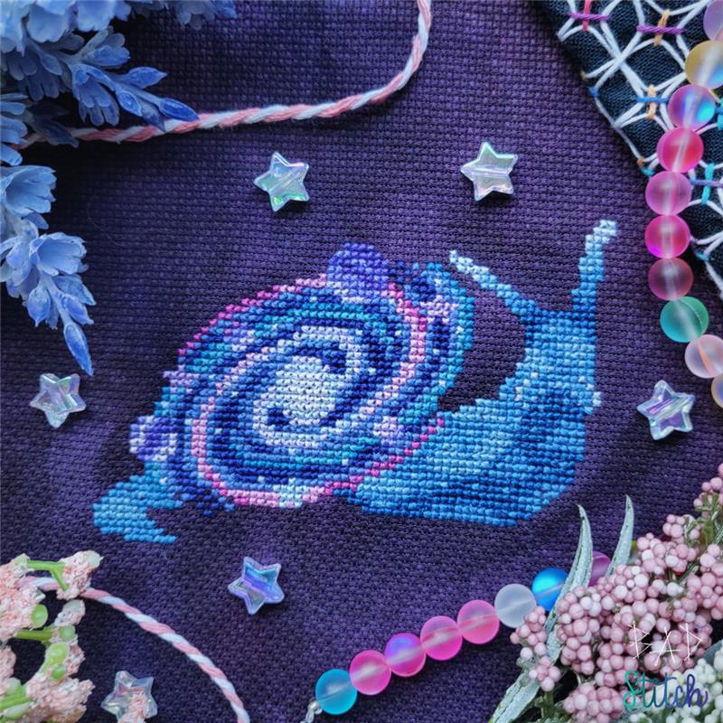 Galaxy Snail - Cross Stitch Pattern