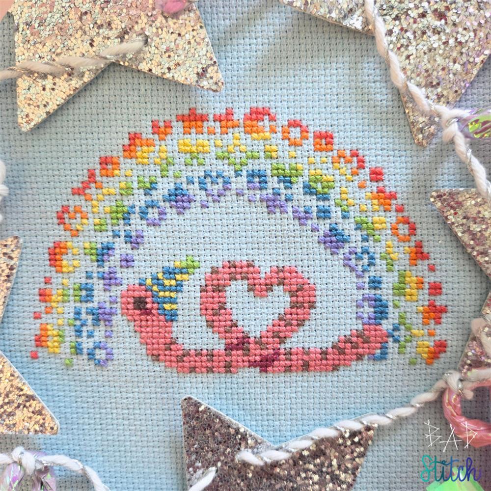 Birthday Worm - Cross Stitch Pattern