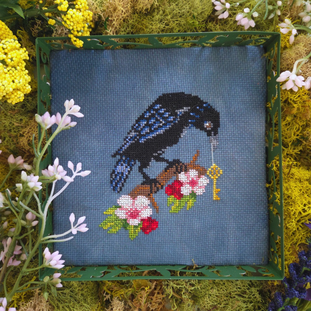 Crow in the Hawthorn - Cross Stitch Pattern