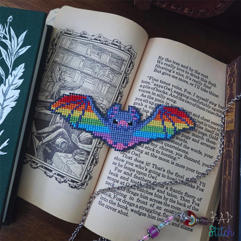 Fly Proud Bookmark - Halloween Cross Stitch Pattern