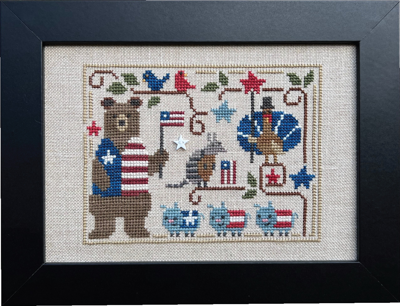 Oodles Of Stars And Stripes - Cross Stitch Pattern