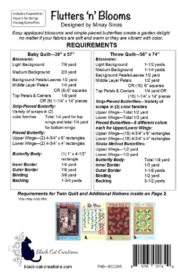 Flutters N Blooms - Quilt Pattern