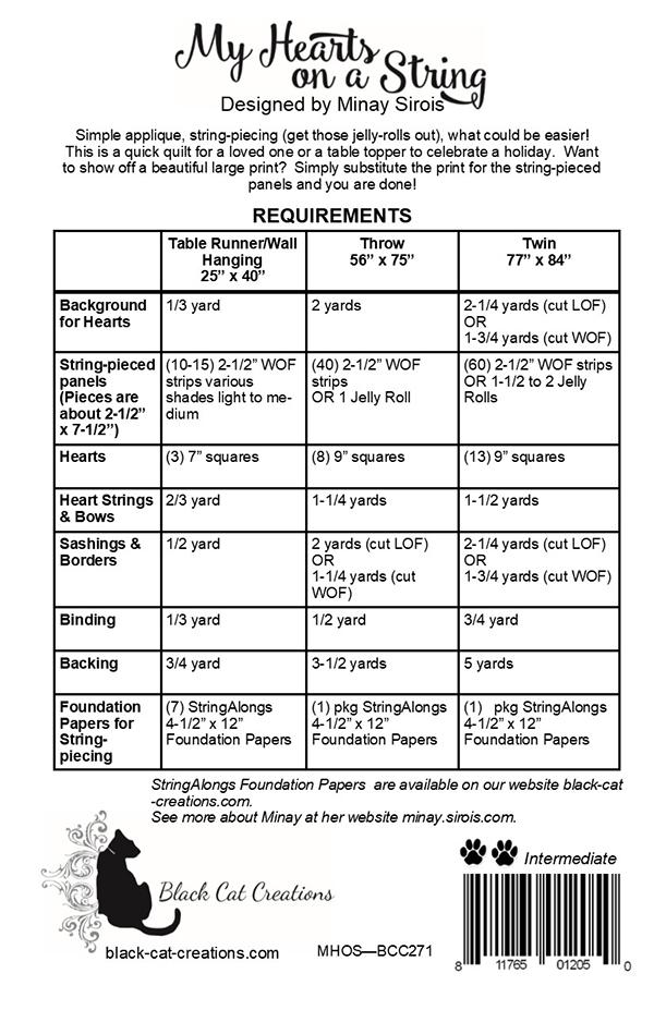 My Hearts On A String - Quilt Pattern