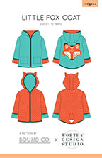 Little Fox Coat - Quilt Pattern, zoomed in. Select this picture to zoom back out.