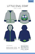 Little Owl Coat - Quilt Pattern, zoomed in. Select this picture to zoom back out.