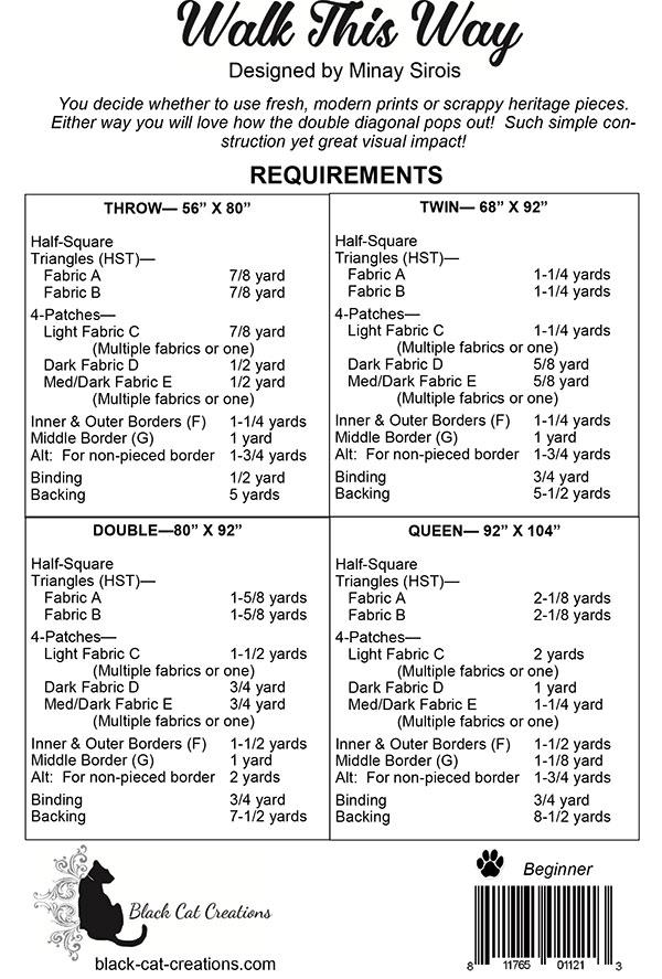 Walk This Way - Quilt Pattern