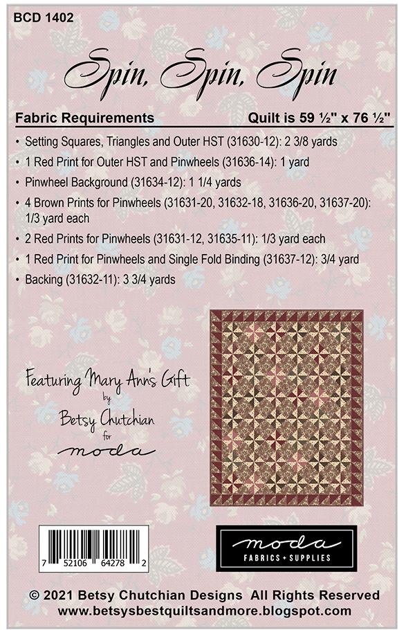 Spin Spin Spin - Quilt Pattern