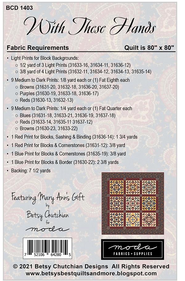 With These Hands - Quilt Pattern