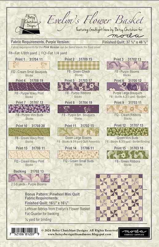 Evelyn's Flower Basket - Quilt Pattern