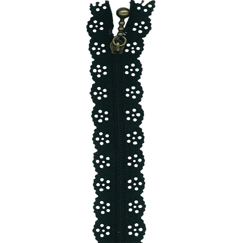 Little Lacie Zipper 8" Black