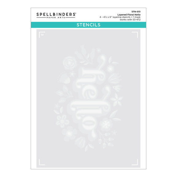 Floral Hello - Stencil and Die Set