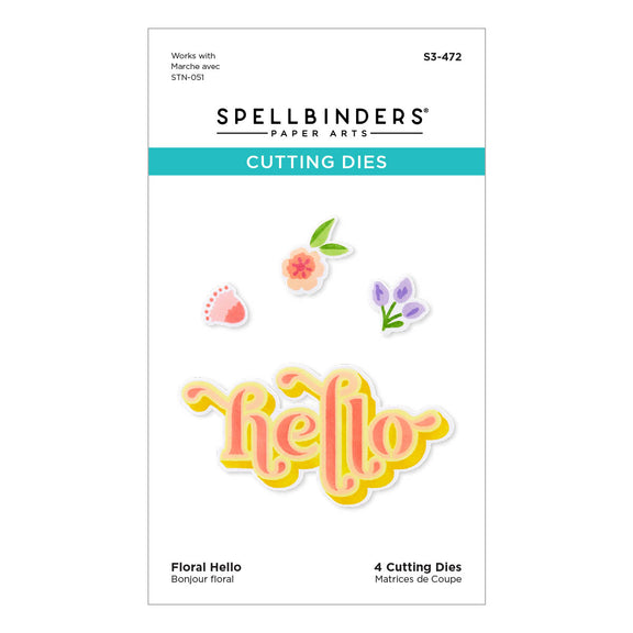 Floral Hello - Stencil and Die Set