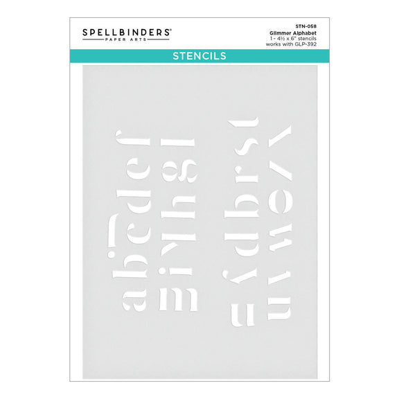 Glimmer Alphabet - Hot Foil Plate, Craft Die And Stencil