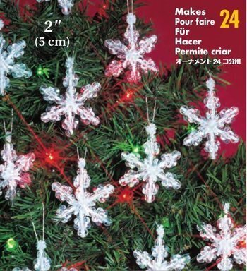 Mini Snowflakes Beaded Christmas Ornament Kit