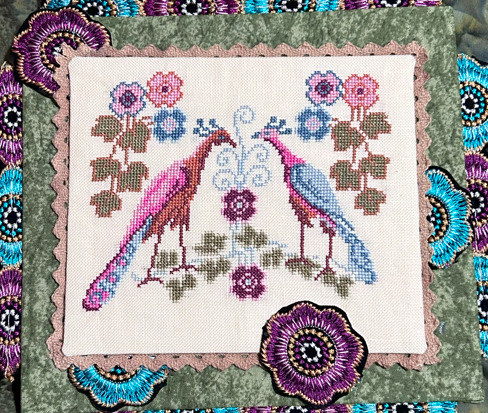 Pocketbook Peacocks - Cross Stitch Pattern