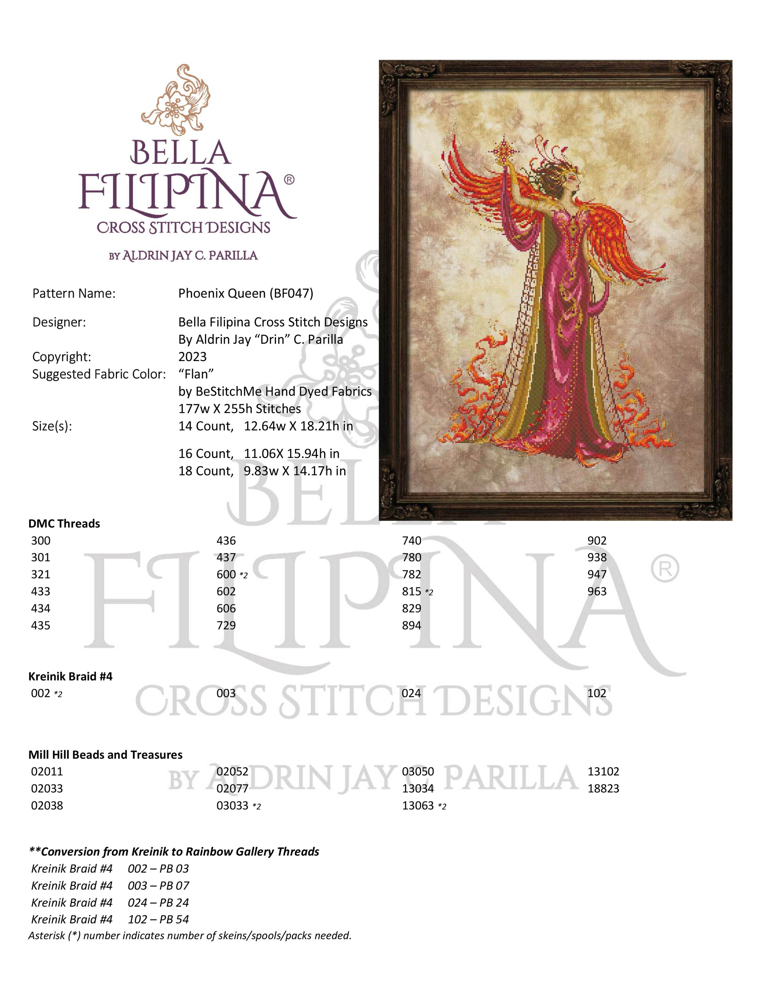 Phoenix Queen - Cross Stitch Pattern