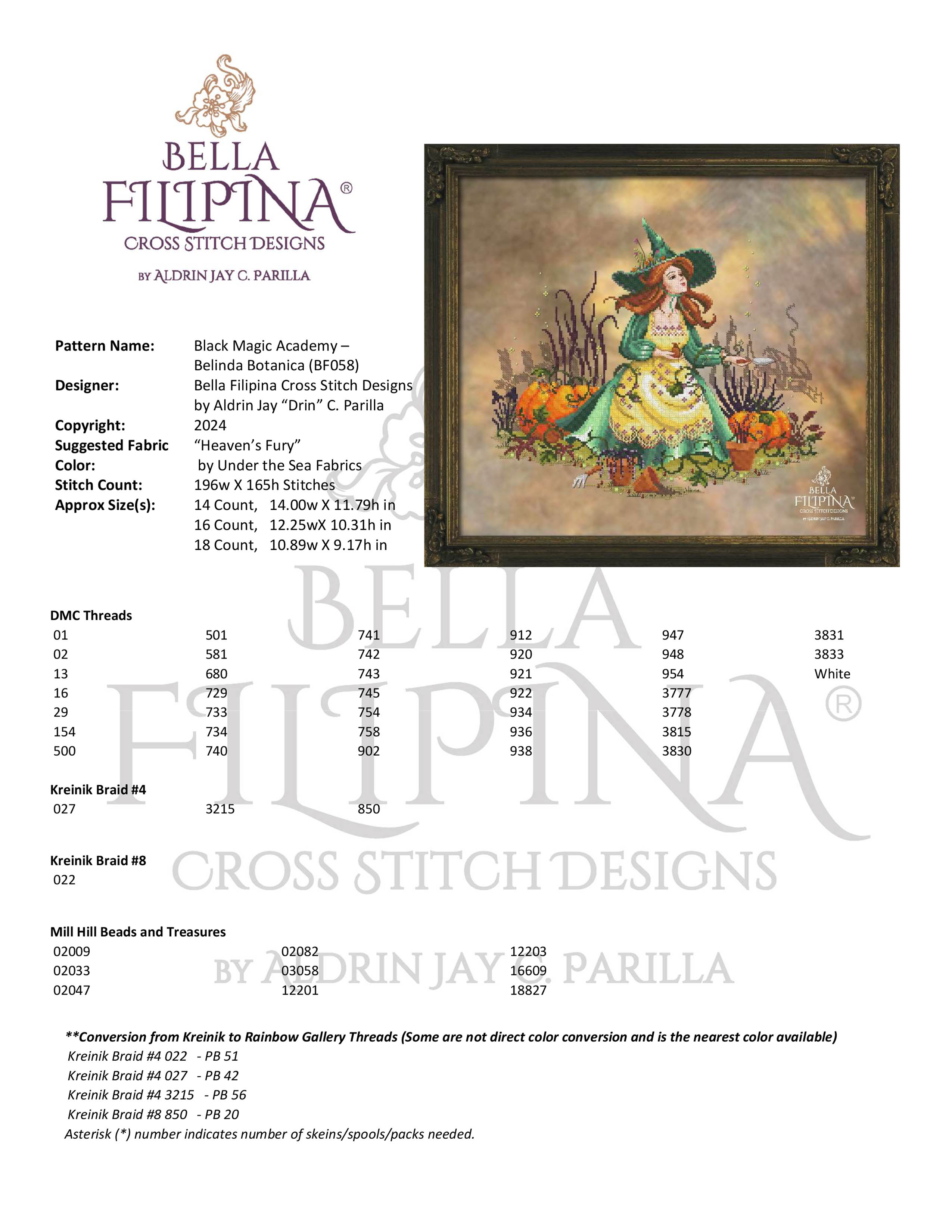 Black Magic Academy Belinda Botanica - Halloween Pattern