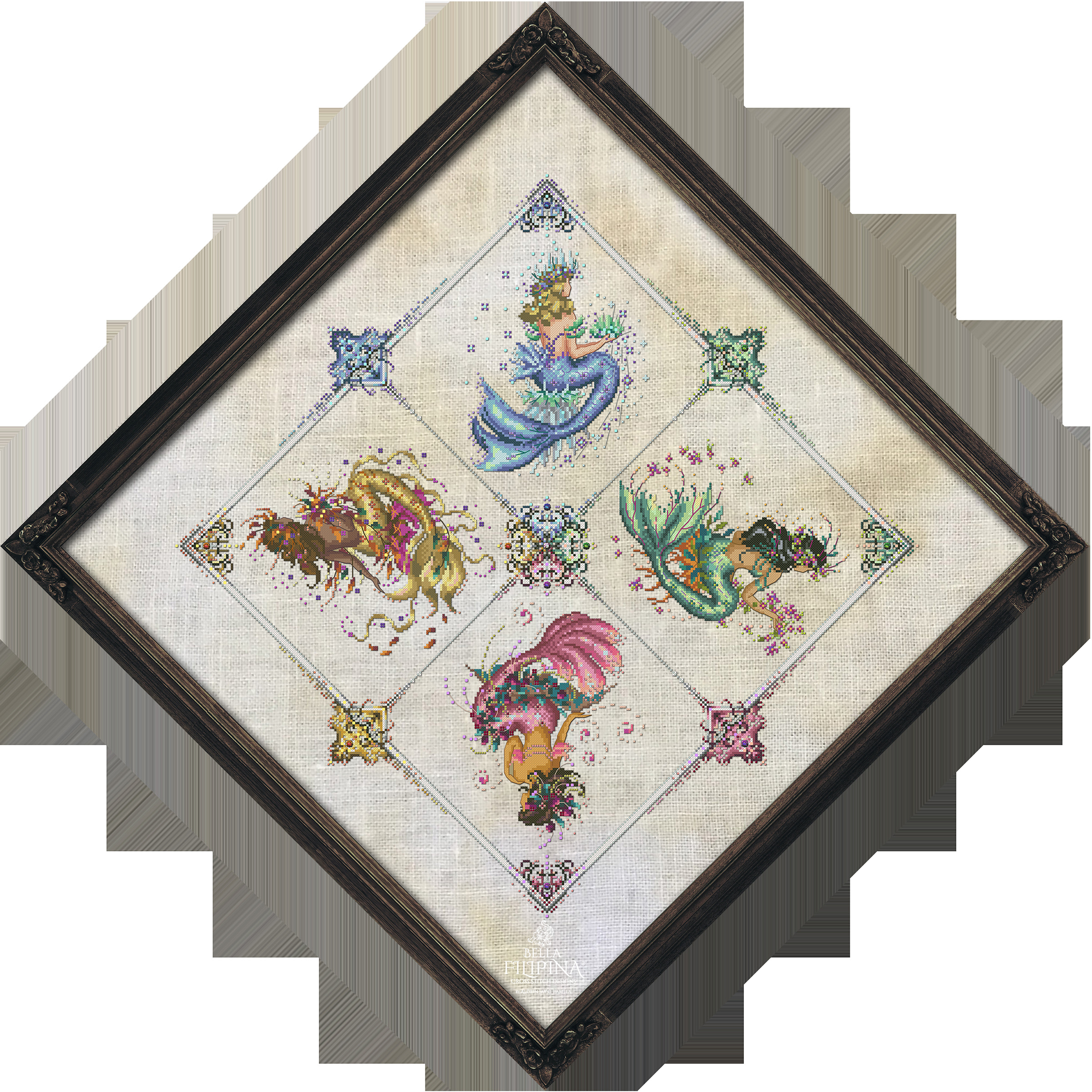 Seasons Mermaid Mandala - Cross Stitch Pattern