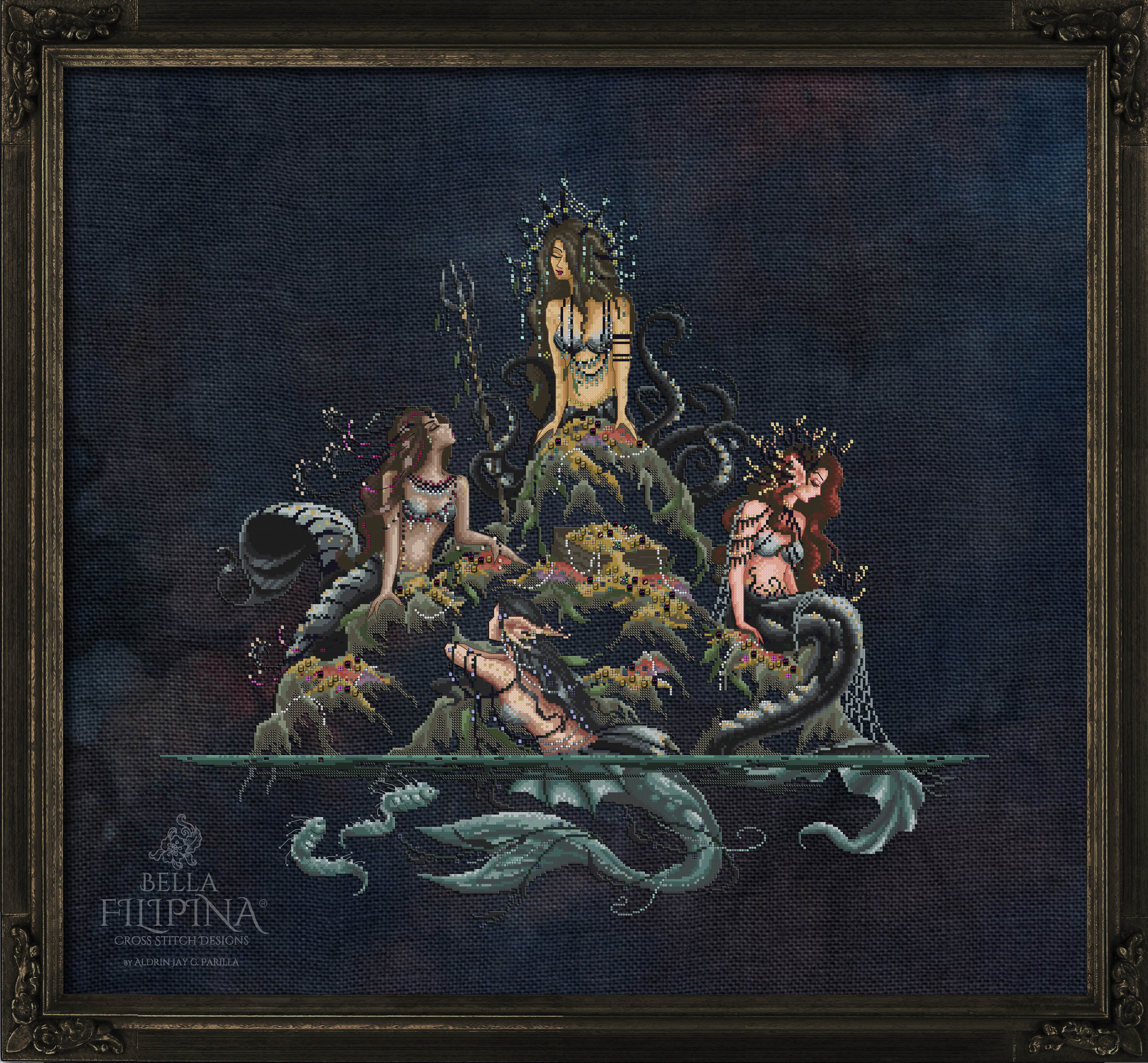 Sea Witches & The Lost Treasures - Cross Stitch Pattern