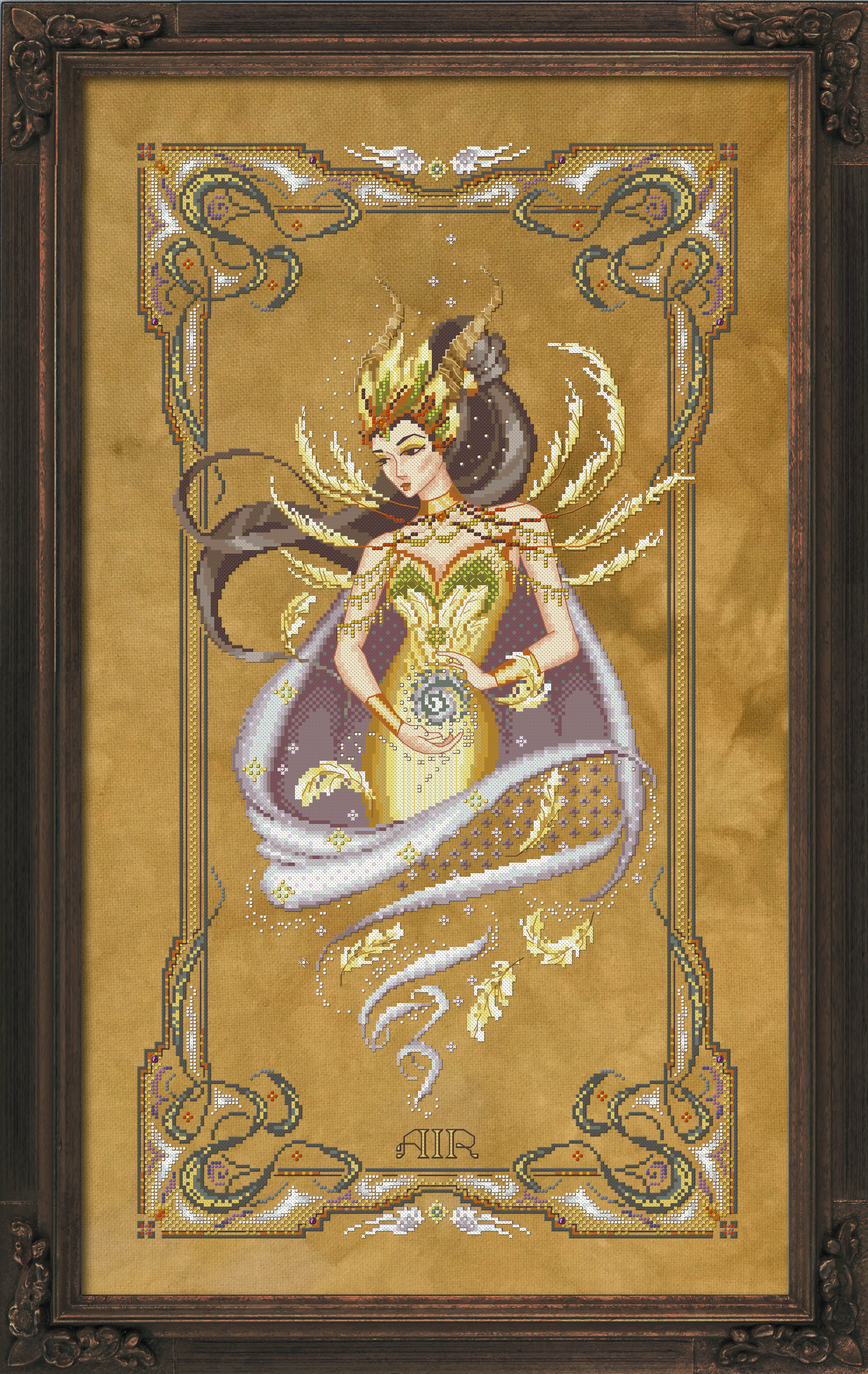 Arya, Elemental Queen of Air - Cross Stitch Pattern