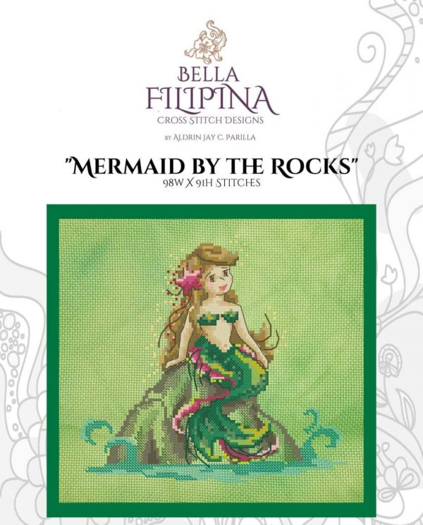 Mermaid by the Rocks - Cross Stitch Pattern