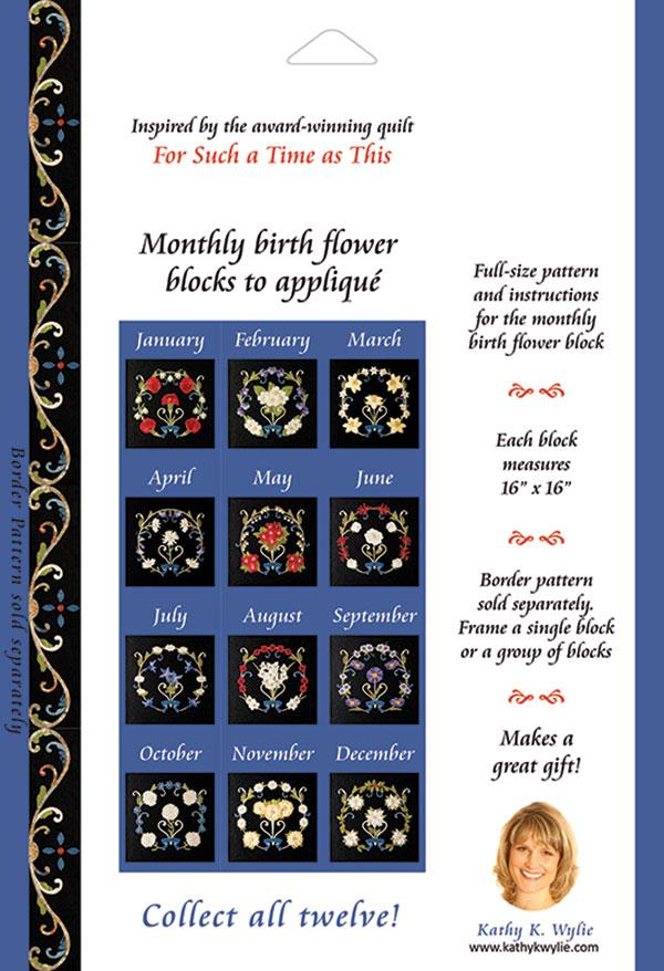 Birth Flowers Border BOM - Quilt Pattern