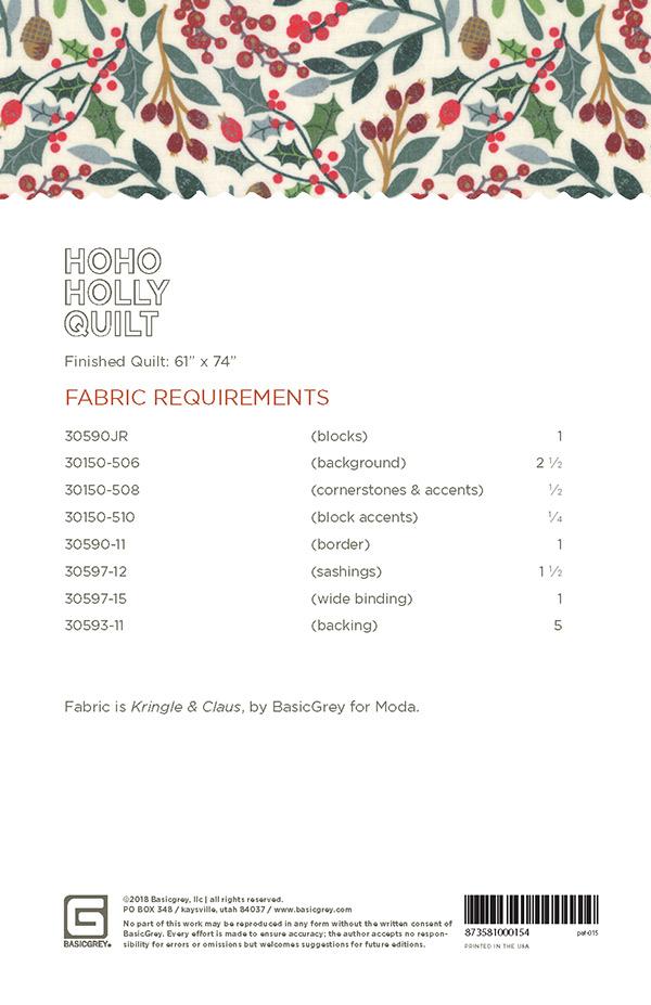 Hoho Holly - Quilt Pattern