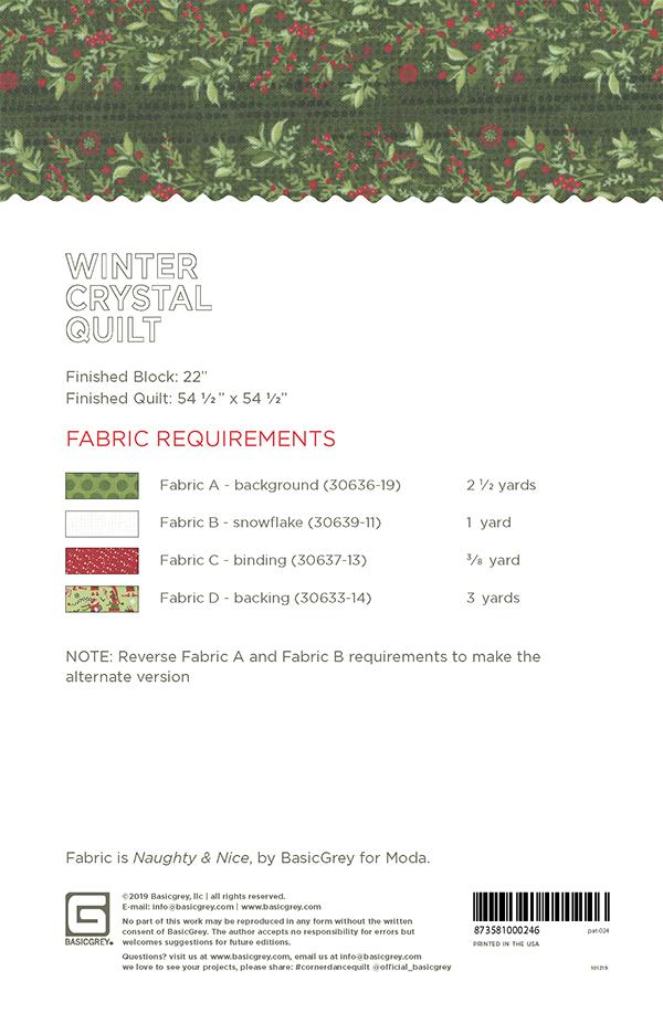 Winter Crystal - Quilt Pattern