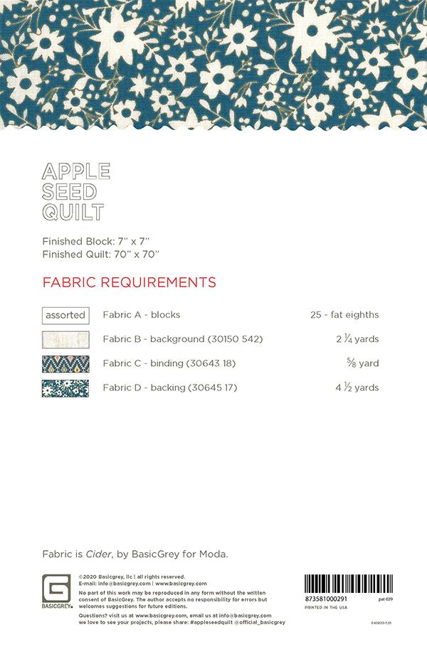 Apple Seed - Quilt Pattern