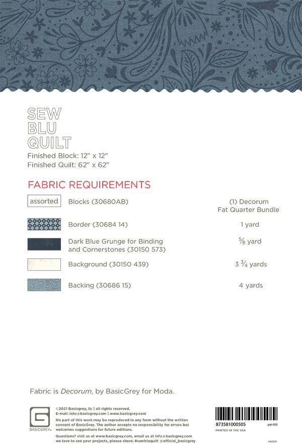Sew Blue - Quilt Pattern