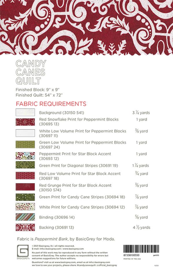 Candy Canes - Quilt Pattern