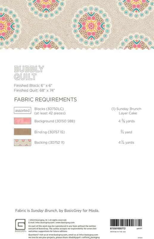 Bubbly Quilt - Quilt Pattern