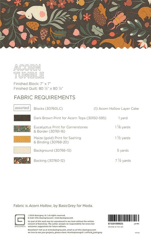 Acorn Tumble - Quilt Pattern