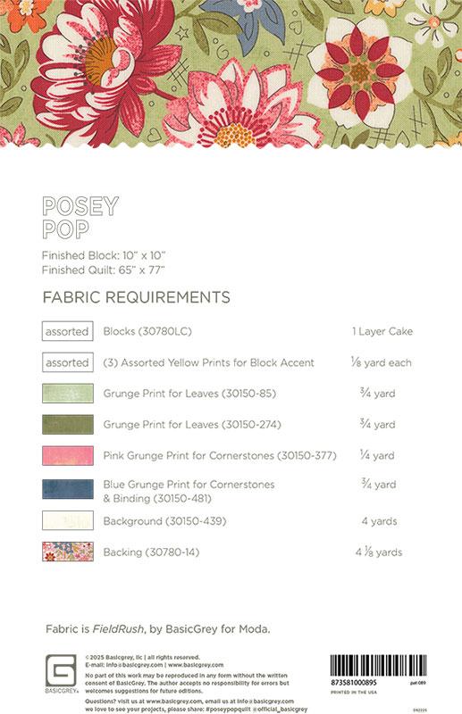 Posey Pop - Quilt Pattern
