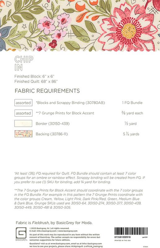 Chip In - Quilt Pattern