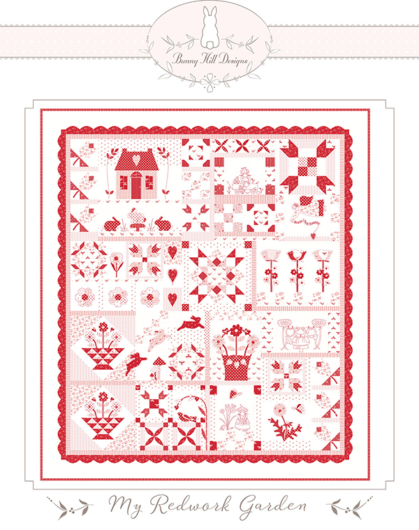 My Redwork Garden BOM 12mos - Quilt Pattern
