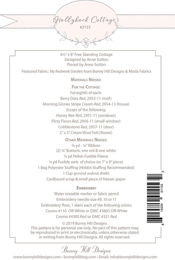 Hollyhock Cottage - Quilt Pattern