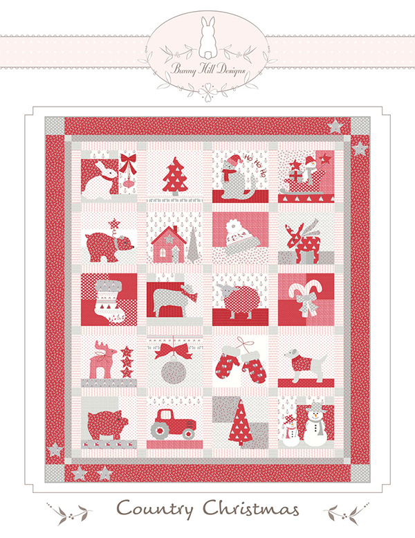 Country Christmas BOM/10 Mos - Quilt Pattern, zoomed in. Select this picture to zoom back out.