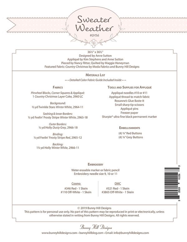 Sweater Weather - Quilt Pattern