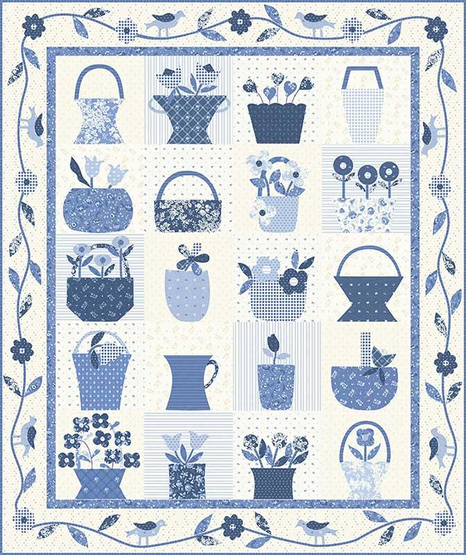 Twenty Blue Baskets - Quilt Pattern