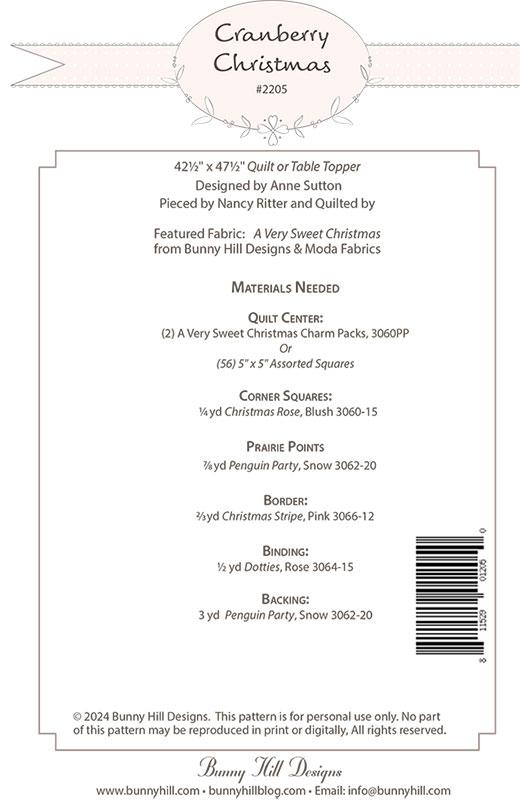 Cranberry Christmas - Quilt Pattern