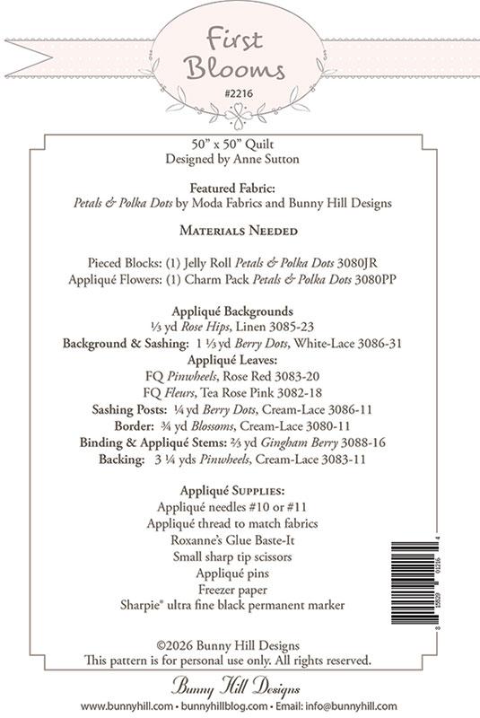 First Blooms - Quilt Pattern