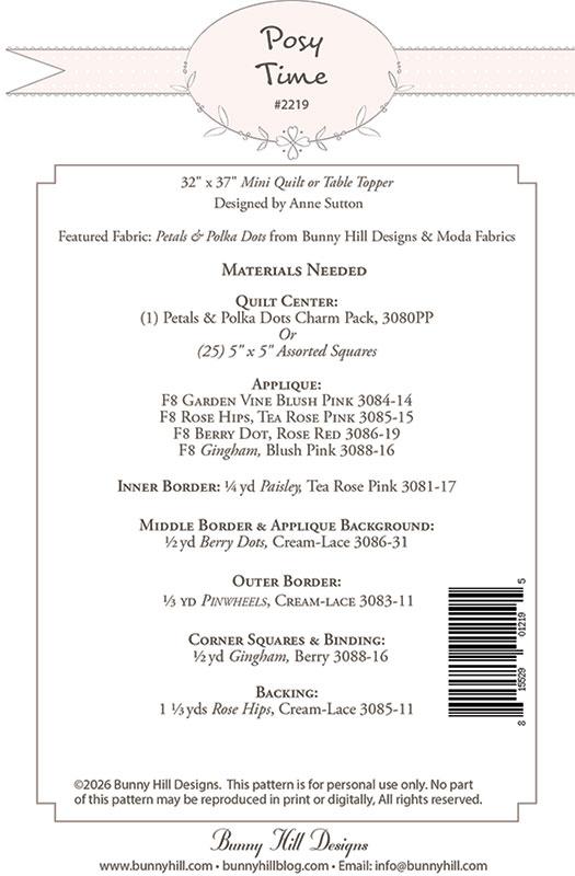 Posy Time - Quilt Pattern