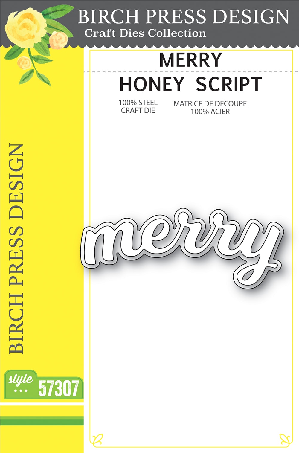 Christmas Merry - Honey Script - Birch Press Craft Die