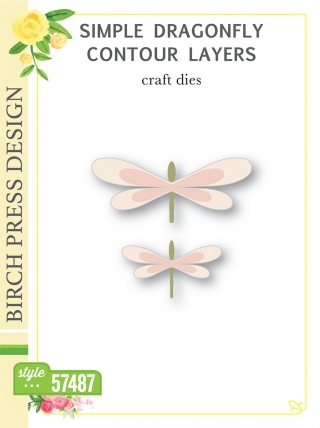 Simple Dragonfly Contour Layers - Craft Die
