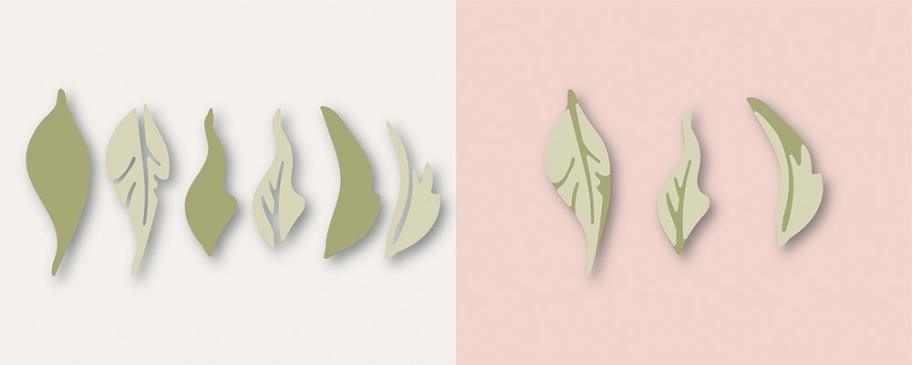 Winsome Rose and Leaves Contour Layers - Craft Die Set
