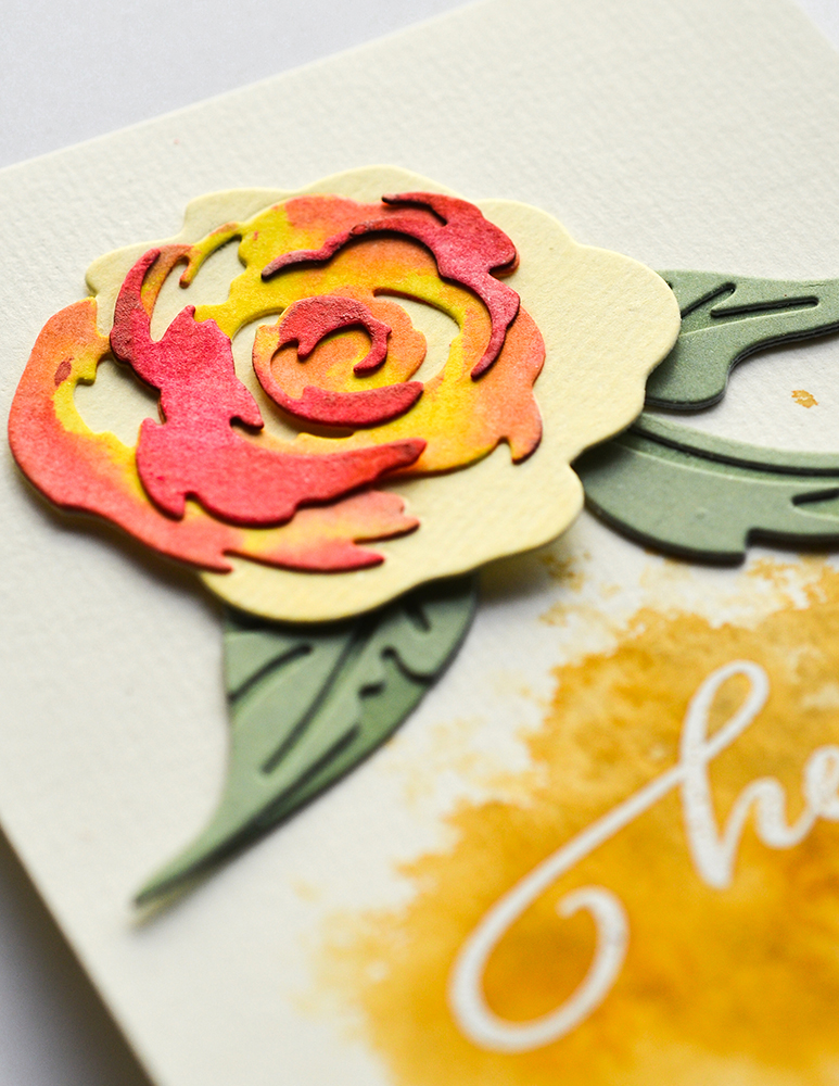 Winsome Rose and Leaves Contour Layers - Craft Die Set